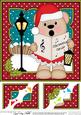 8 x 8 Christmas Carol Singing Livvy Bear 3D Decoupage