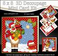 8x8 Christmas Rudolph's Presents Mini Kit 3D Decoupage