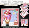 8x8 Christmas Rudolph's Presents Mini Kit 3D Decoupage
