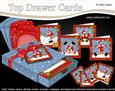 3D Christmas Skiing Rudolph Top Drawer Cards Bumper Kit