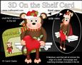 3D on the Shelf Card Kit - Little Christmas Monkey