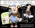 3D on the Shelf Card Kit - Little Christmas Monkey