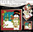 8x8 Christmas Snowman Rio Mini Kit 3D Decoupage
