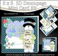 8x8 Christmas Snowman Rio Mini Kit 3D Decoupage
