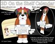 3D on the Shelf Everlasting Calendar Kit - Little Boxer Dog