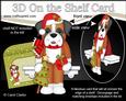 3D on the Shelf Card Kit - Little Christmas Boxer Dog