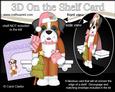 3D on the Shelf Card Kit - Little Christmas Boxer Dog