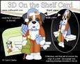 3D on the Shelf Card Kit - Little Christmas Boxer Dog