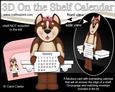 3D on the Shelf Everlasting Calendar Kit - Little Husky Dog