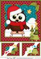 8 x 8 Christmas Sledging Little Hoot Owlscalloped Corner
