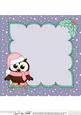 8 x 8 Christmas Sledging Little Hoot Owl Insert