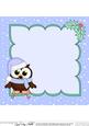 8 x 8 Christmas Sledging Little Hoot Owl Insert