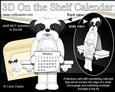 3D on the Shelf Everlasting Calendar Kit - Shih Tzu Dog