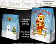 3D Little Christmas Tiger Gift Bag Mini Kit