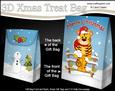 3D Little Christmas Tiger Gift Bag Mini Kit