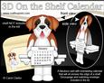 3D on the Shelf Everlasting Calendar Kit - St Bernard Dog