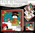8x8 Christmas Snowman Rio Mini Kit 3D Decoupage