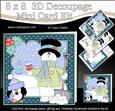 8x8 Christmas Snowman Rio Mini Kit 3D Decoupage