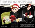 3D on the Shelf Card Kit - Little Christmas Motorbiker