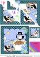 Christmas Pip Penguin's Stocking Scallop Corner