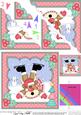 Christmas Oops Skiing Rudolph Scallop Corner Topper