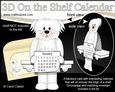3D on the Shelf Everlasting Calendar Kit - Bichon Frise Dog