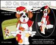3D on the Shelf Card Kit - Little Christmas St Bernard Dog