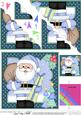 Christmas Santa Scallop Corner Side Stacker Topper