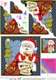 Christmas Santa's List Scallop Corner Side Stacker Topper
