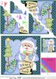 Christmas Santa's List Scallop Corner Side Stacker Topper