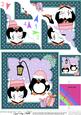 Christmas Carol Singing Penguin Scallop Corner Topper