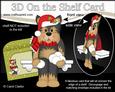 3D on the Shelf Card Kit - Little Christmas Yorkie Dog