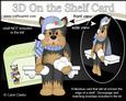 3D on the Shelf Card Kit - Little Christmas Yorkie Dog