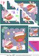 Christmas Bobbin Robin's Presents Scallop Corner Topper