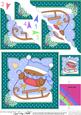 Christmas Sledging Bobbin Robin Scallop Corner Topper
