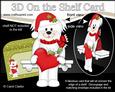 3D on the Shelf Card Kit - Little Christmas Bichon Frise Dog