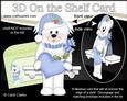 3D on the Shelf Card Kit - Little Christmas Bichon Frise Dog