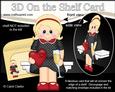 3D on the Shelf Card Kit - Hearts Love & Romance Girl Claire