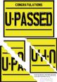 5 x 7 U Passed Number Plate Scallop Corner Stacker