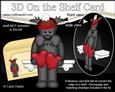 3D on the Shelf Card Kit - Hearts Love & Romance Scottie Dog
