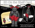 3D on the Shelf Card Kit - Hearts Love & Romance Scottie Dog