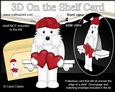 3D on the Shelf Card Kit - Hearts Love & Romance Westie Dog