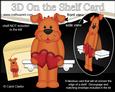 3D on the Shelf Card Kit - Hearts Love & Romance Rusty Dog