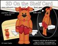 3D on the Shelf Card Kit - Hearts Love & Romance Rusty Dog
