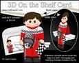 3D on the Shelf Card Kit - Little F1 Racing Driver Gerry