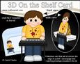 3D on the Shelf Card Kit - Little Keyboard Player Boy Luca