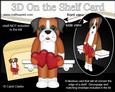 3D on the Shelf Card Kit - Hearts Love & Romance Boxer Dog