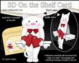 3D on the Shelf Card Kit - Hearts Love & Romance Little Cat
