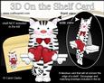 3D on the Shelf Card Kit - Hearts Love & Romance Little Cat