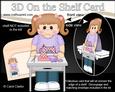 3D on the Shelf Card Kit - Little Sewing Machine Girl Rosy